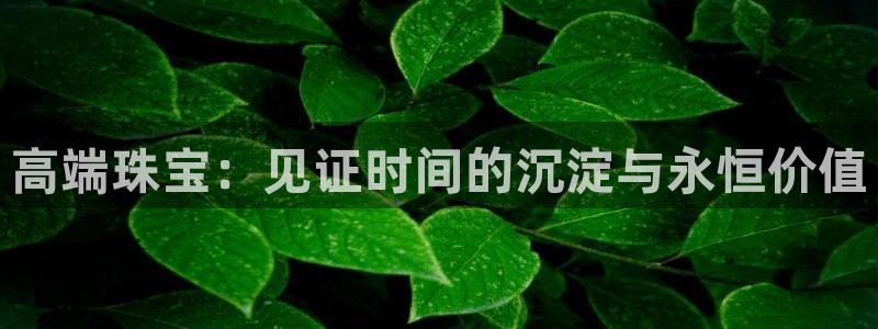 腾众娱乐是什么:高端珠宝:见证时间的沉淀与永恒价值
