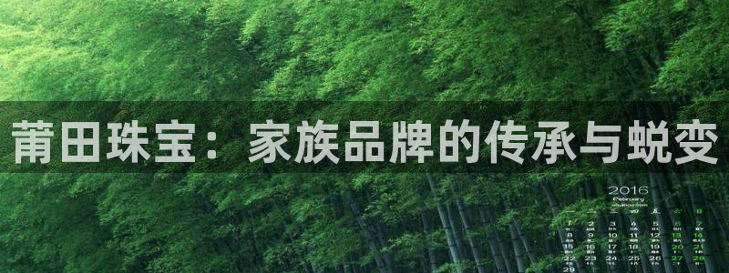 众腾娱乐梦幻演艺店：莆田珠宝：家族品牌的传承与蜕变